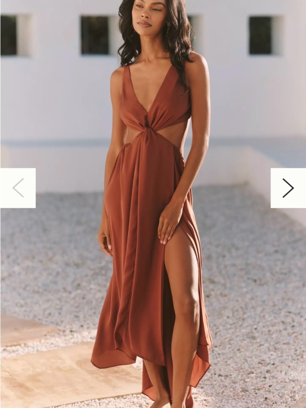 Caledine (Anthropologie) twist-front dress